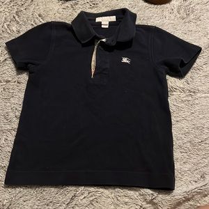 Burberry toddler boy navy blue polo